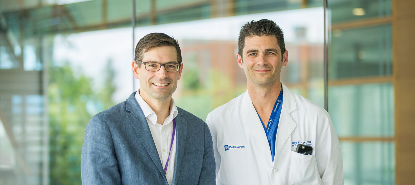 Duke esophageal surgeons, Matthew Hartwig, MD and Jacob Klapper, MD